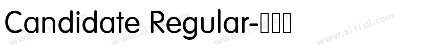 Candidate Regular字体转换 Candidate Regular字体转换